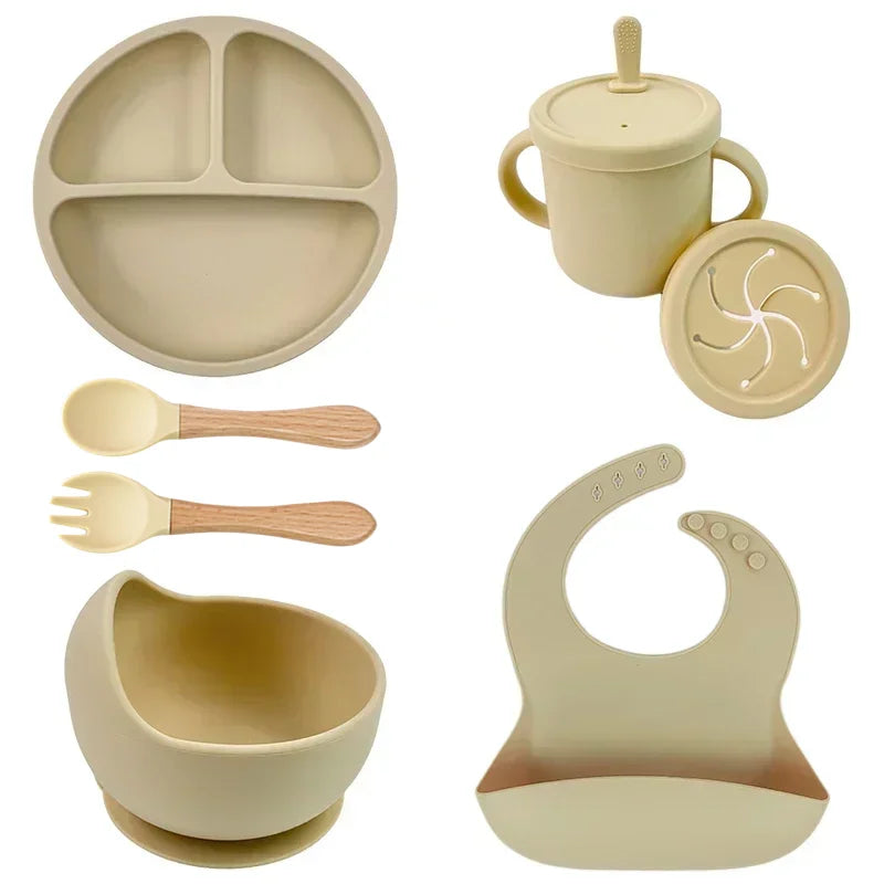 9-Piece Premium Silicone Baby Feeding Set - BPA Free