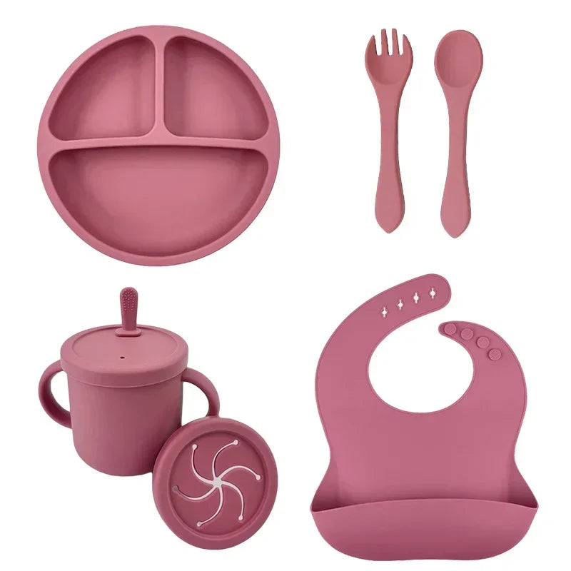 9-Piece Premium Silicone Baby Feeding Set - BPA Free