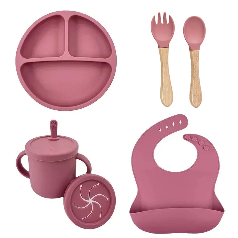 9-Piece Premium Silicone Baby Feeding Set - BPA Free