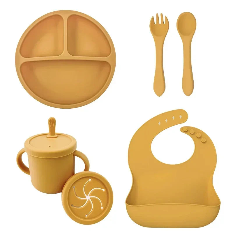 9-Piece Premium Silicone Baby Feeding Set - BPA Free