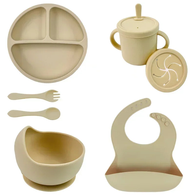9-Piece Premium Silicone Baby Feeding Set - BPA Free