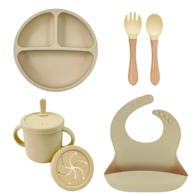 9-Piece Premium Silicone Baby Feeding Set - BPA Free