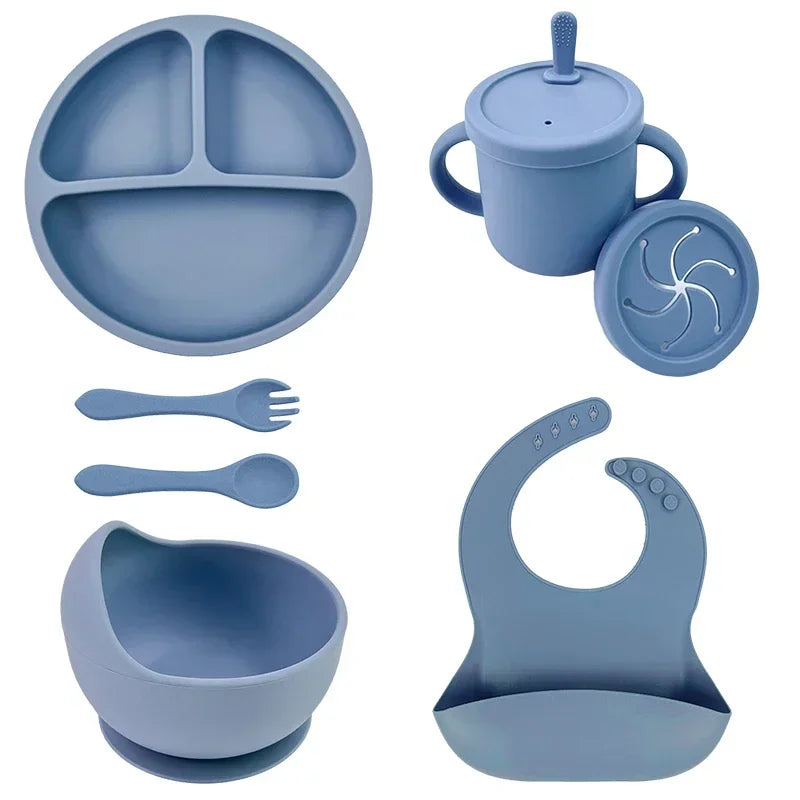 9-Piece Premium Silicone Baby Feeding Set - BPA Free