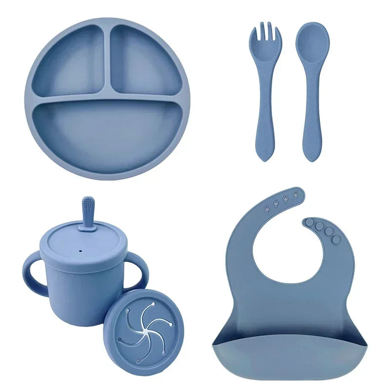 9-Piece Premium Silicone Baby Feeding Set - BPA Free