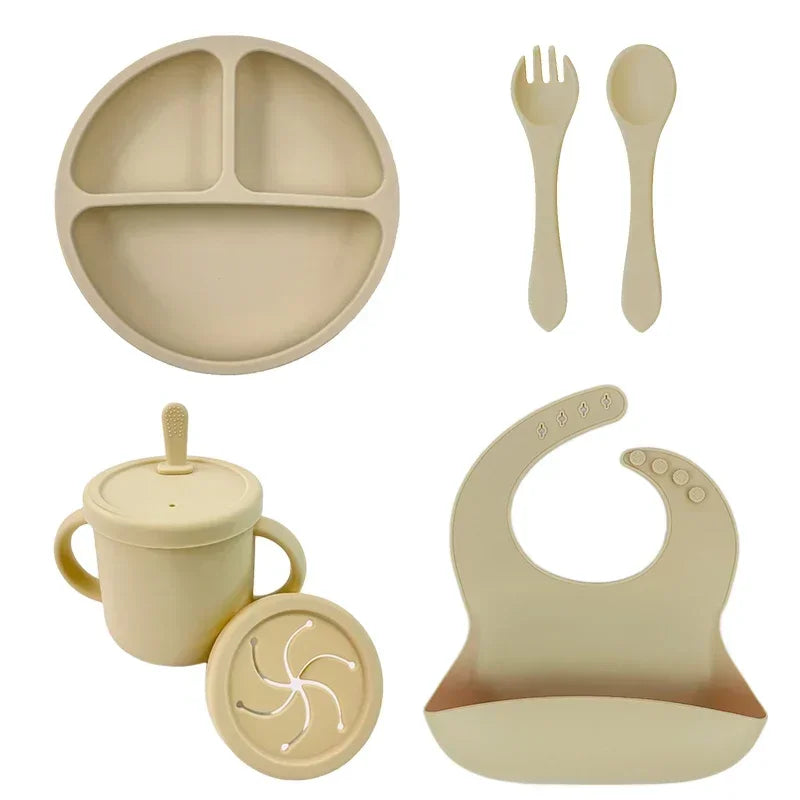 9-Piece Premium Silicone Baby Feeding Set - BPA Free