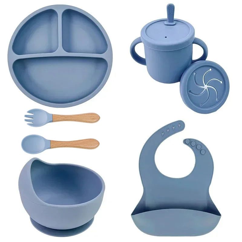 9-Piece Premium Silicone Baby Feeding Set - BPA Free