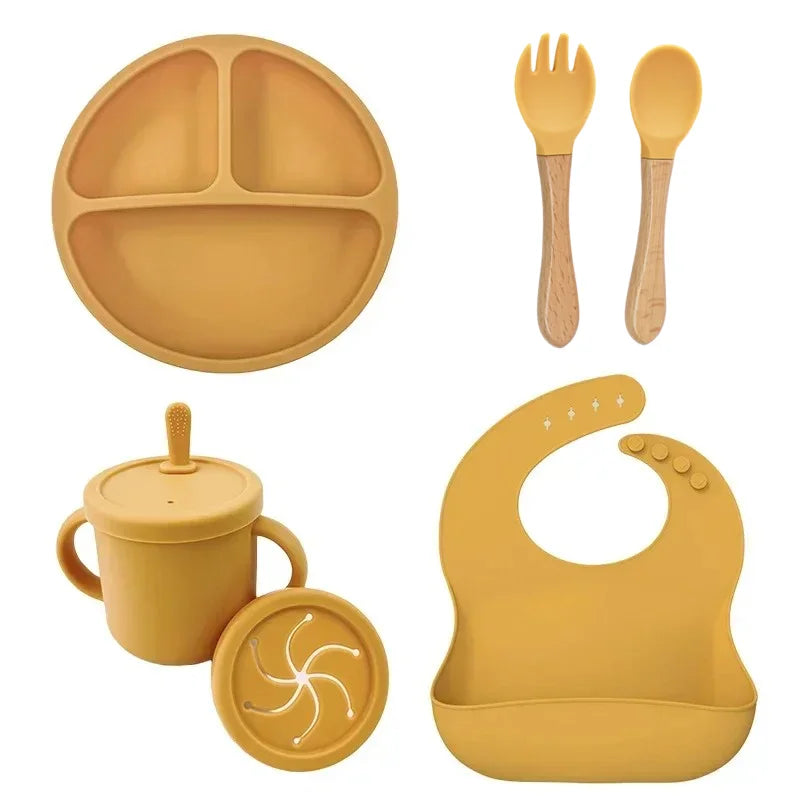 9-Piece Premium Silicone Baby Feeding Set - BPA Free