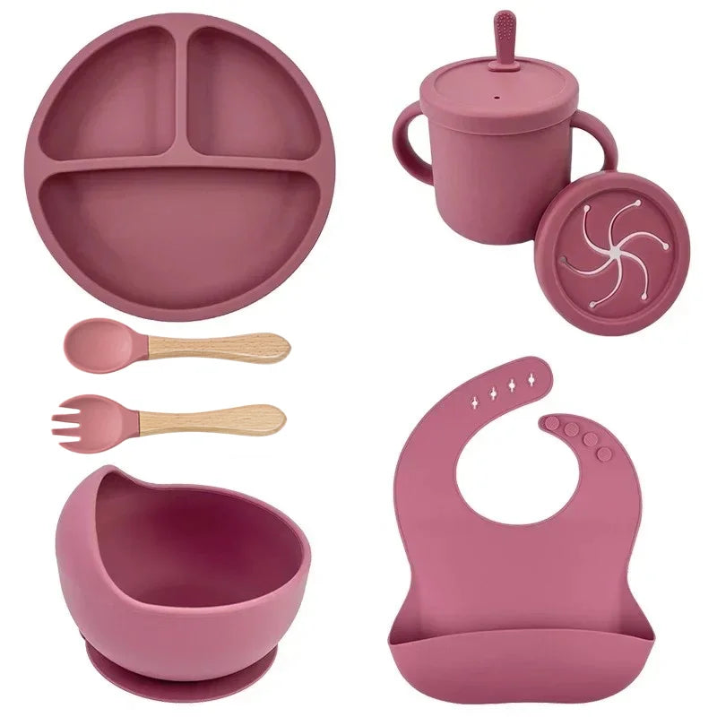 9-Piece Premium Silicone Baby Feeding Set - BPA Free